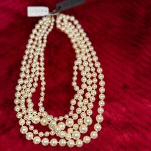 J. Crew Multi-Strand Pearl Necklace